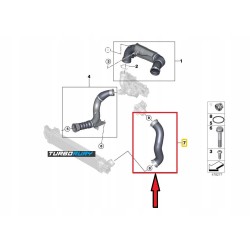 PRZEWÓD RURA WĄŻ TURBO BMW 2 F44 228iX F45 225iX X1 F48 25iX 13717637197