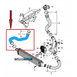 PRZEWÓD RURA WĄŻ TURBO INTERCOOLERA AUDI Q5 8RB 2.0 TDI 8R0145738H 8R0145790G
