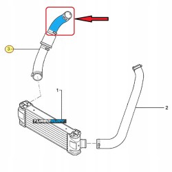PRZEWÓD RURA WĄŻ TURBO INTERCOOLERA FORD TRANSIT 2.4 TDCi 6C116K683BD