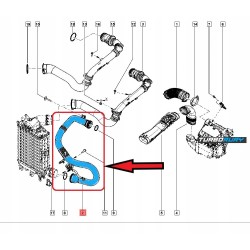 PRZEWÓD TURBO INTERCOOLERA RENAULT ESPACE V MEGANE IV 1.6 dCi 144602744R
