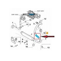 PRZEWÓD RURA WĄŻ TURBO INTERCOOLERA ALFA ROMEO MITO 1.4 T-JET 50515359 50902213 51825652