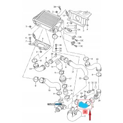PRZEWÓD RURA WĄŻ TURBO INTERCOOLERA VW TRANSPORTER T4 2.5 TDI 7D0145832A