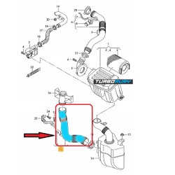 PRZEWÓD RURA FILTRA POWIETRZA AUDI A3 2.0 FSI SEAT ALTEA 1.6 1K0129618AJ