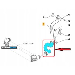 PRZEWÓD RURA WĄŻ TURBO JEEP RENEGADE 1.6 CRD FIAT 500 X 1.6 52048654