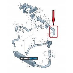 PRZEWÓD RURA WĄŻ TURBO INTERCOOLERA AUDI A8 S8 D4 4H 3.0 TDI 4H0145737R