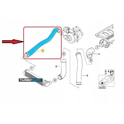 PRZEWÓD RURA WĄŻ TURBO INTERCOOLERA BMW 3 E46 318 d M47 11617788574