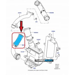 PRZEWÓD RURA WĄŻ TURBO INTERCOOLERA JAGUAR E-PACE 2.0 D J9C7407 LR108941 GJ326C715AB LR072142 GJ326C715AA