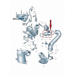 RURA KRÓCIEC MOCOWANIE TURBINY AUDI A1 A3 SEAT LEON 1.4 TFSI 04E145875F 04E145875C 04E145875G