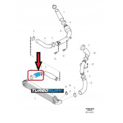 PRZEWÓD RURA TURBO INTERCOOLERA VOLVO C30 C70 II S40 II V50 2.0 D 31319940