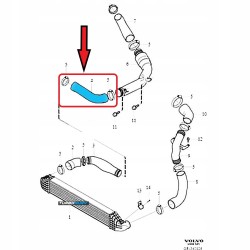 PRZEWÓD RURA TURBO INTERCOOLERA VOLVO C30 C70 II S40 II V50 2.0 D 31319939