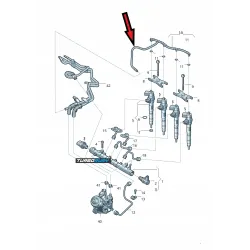 PRZEWÓD PRZELEWOWY RURA WĄŻ PALIWA AUDI A4 A5 A6 Q5 2.0 TDI 03L130235AE