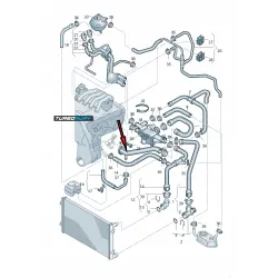 PRZEWÓD CHŁODZENIA RURKA PŁYNU CHŁODZĄCEGO AUDI A3 SEAT LEON 1.6 06A122481