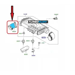 PRZEWÓD RURA WĄŻ TURBO INTERCOOLERA LAND ROVER DEFENDER (L663) 3.0 LR125605 T4A40837 K6D36N650AB