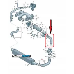 PRZEWÓD RURA WĄŻ TURBO INTERCOOLERA AUDI Q5 3.0 TDI 8R0145993E 8R0 145 993 E