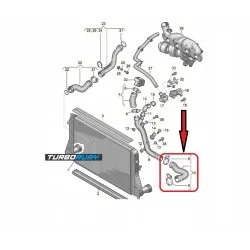 PRZEWÓD RURA WĄŻ TURBO INTERCOOLERA AUDI A3 8P 2.0 TFSI VW SEAT 1K0145834AK 1K0 145 834 AK