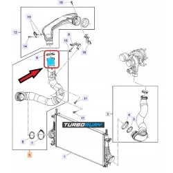 PRZEWÓD RURA WĄŻ TURBO INTERCOOLERA OPEL INSIGNIA A 2.8 TURBO 13242139 23163580