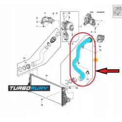 PRZEWÓD RURA WĄŻ TURBO INTERCOOLERA OPEL INSIGNIA B 1.6 CDTI 39082935 39155301