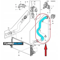 PRZEWÓD RURA WĄŻ TURBO INTERCOOLERA OPEL INSIGNIA B 1.6 CDTI 39155302 39082934