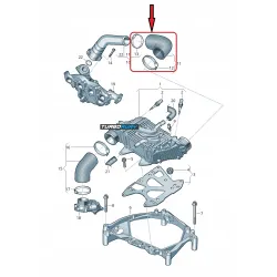 PRZEWÓD TURBO INTERCOOLERA VW TRANSPORTER T6 CRAFTER 2.0 TDI 04L145822J 04L145822M
