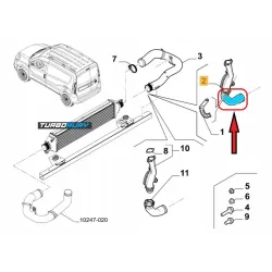 RURA WĄŻ TURBO PRZEWÓD INTERCOOLERA FIAT DOBLO 1.6 D Multijet 52151685 52087202