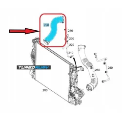 PRZEWÓD RURA TURBO MERCEDES CLA C118 A KLASA W177 B KLASA W247 2475280482 A2475280482