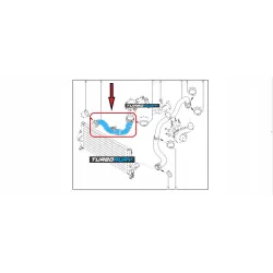 PRZEWÓD RURA WĄŻ TURBO INTERCOOLERA RENAULT LAGUNA II 2.2 dCi 8200177586 8200488014