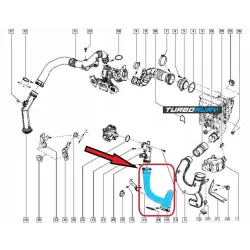 PRZEWÓD RURA WĄŻ TURBO INTERCOOLERA RENAULT MEGANE III 1.2 TCe 144600003R