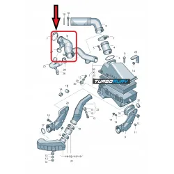 PRZEWÓD RURA FILTRA POWIETRZA SKODA OCTAVIA I VW GOLF IV 2.0 1J0129684CB 1J0129684AD 1J0129684BL 1J0129684CK 1J0129684G