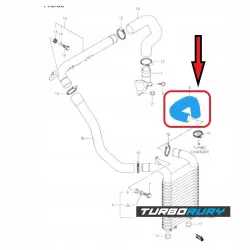 PRZEWÓD RURA WĄŻ TURBO INTERCOOLERA SUZUKI WAGON R+ MM 1.3 DDIS 1366184E50