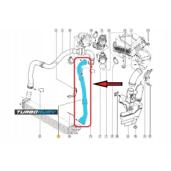 PRZEWÓD RURA WĄŻ TURBO INTERCOOLERA RENAULT LAGUNA III 1.5 dCi 8200766662 8200852008