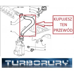 Przewód turbo intercoolera Alfa Romeo 156 2.4 JTD 60619009