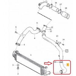 PRZEWÓD TURBO INTERCOOLERA VOLVO 1,6D D2 31370493