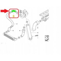 RURA WĄŻ INTERCOOLERA BMW 3 E46 X5 11612249524