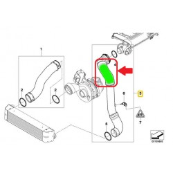 RURA WĄŻ INTERCOOLERA BMW X3 E83 3.0d 11613415784